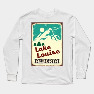 Lake Louise Alberta Canada Skiing Ski Banff National Park Long Sleeve T-Shirt